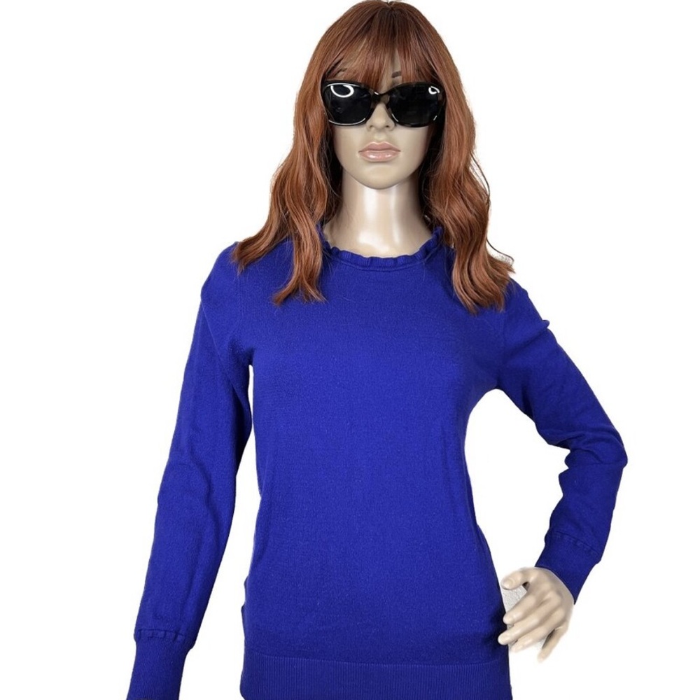 Banana Republic Cobalt Blue Cashmere Blend Scalloped Neck Sweater Size S - NWOT